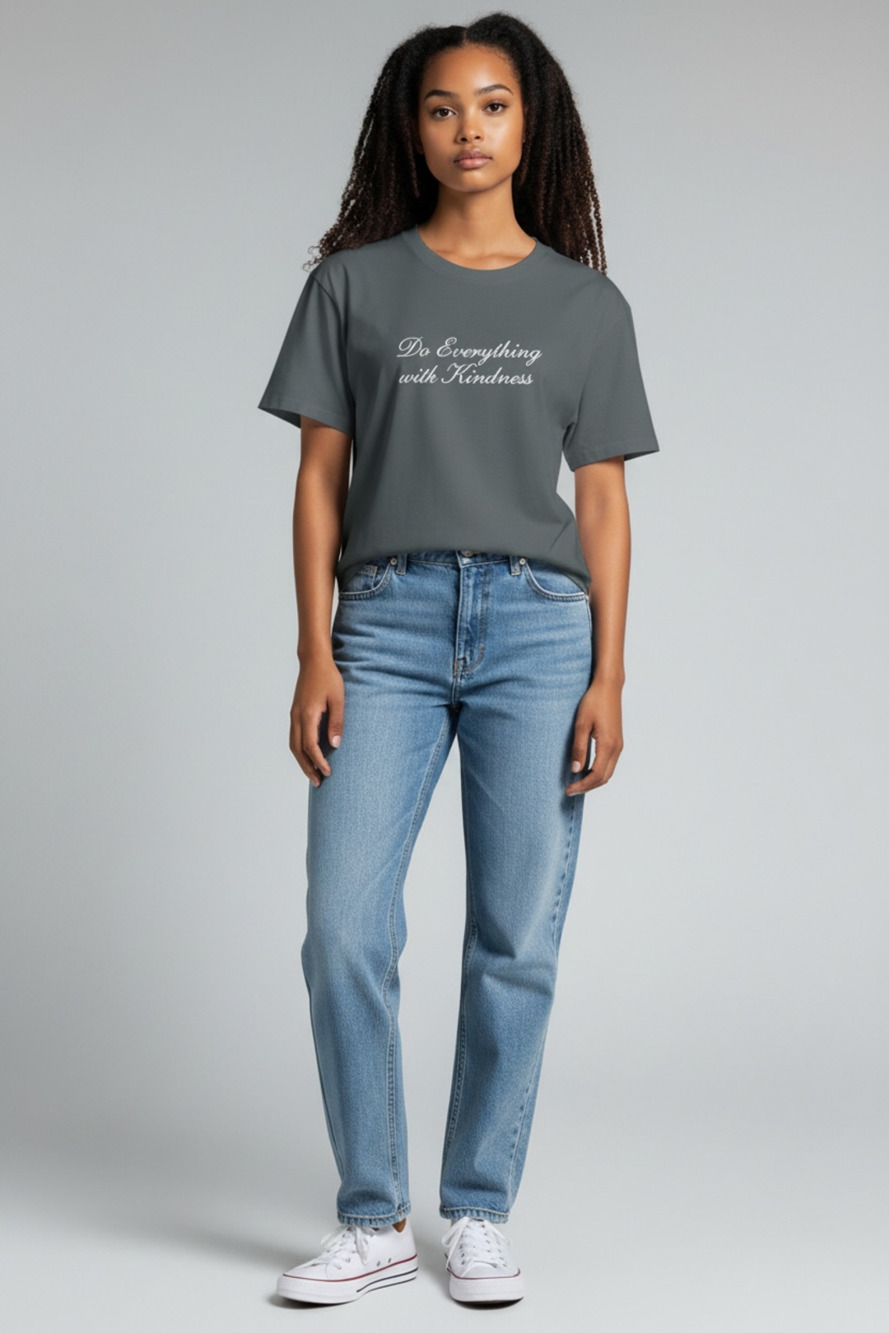 NWT Grayson Threads Short Sleeve T-Shirt Do Everything with Kindness Grey